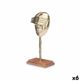 Figura Decorativa Cara Dorado Madera Metal 16 x 34 x 10 cm de Gift Decor, Coleccionables - Ref: S3630729, Precio: 60,11 €, De...