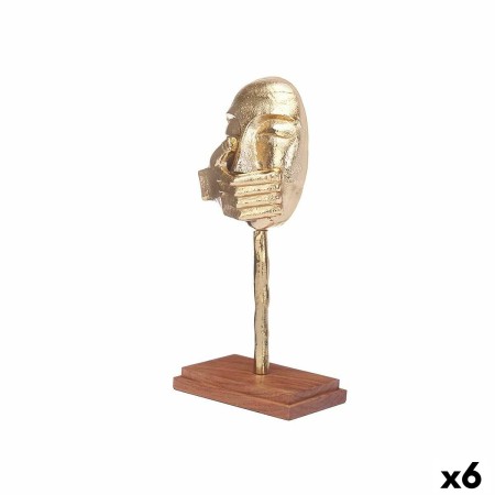 Figura Decorativa Cara Dorado Madera Metal 17 x 33,5 x 10 cm de Gift Decor, Coleccionables - Ref: S3630731, Precio: 60,11 €, ...