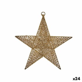 Adorno Natalício Estrela Dourado Metal 30 x 32 x 0,5 cm (24 Unidades) de Krist+, Natal - Ref: S3630749, Preço: 53,22 €, Desco...