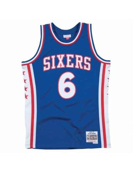 Camiseta de baloncesto Mitchell & Ness Philadelphia 76ers 1976-77 Nº6 Julius Erving Azul | Tienda24 Tienda24.eu