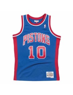 Maglia da basket Mitchell & Ness Detroit Pistons 1988-89 Nº10 Dennis Rodman Azzurro da Mitchell & Ness, Uomo - Ref: S64110766...