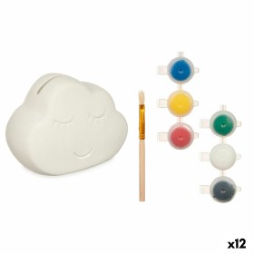 Paint Your Own Money Box White 12,3 x 9,4 x 9 cm Clouds (12 Units) by Pincello, Painting - Ref: S3630794, Price: 30,47 €, Dis...