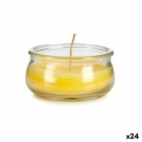 Vela Amarillo Vidrio Cera 7,7 x 4 x 7,7 cm (24 Unidades) de Ibergarden, Velas de exterior - Ref: S3630796, Precio: 20,46 €, D...