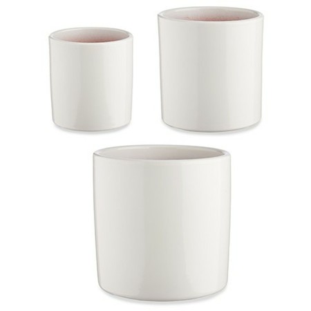 Set de pots Ø 14 cm Ø 22 cm Ø 17 cm Cylindre 3 Pièces Blanc de Ibergarden, Pots de fleurs - Réf : S3630805, Prix : 14,59 €, R...