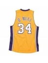 Basketball shirt Mitchell & Ness Los Angeles Lakers 1999-2000 Nº34 Shaquille O'Neal Yellow | Tienda24 Tienda24.eu