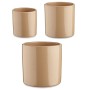 Set di Vasi 3 Pezzi Ø 14 cm Ø 22 cm Ø 17 cm Cilindro Beige | Tienda24 - Global Online Shop Tienda24.eu