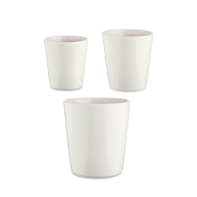 Conjunto de Vasos Ø 14 cm Ø 22 cm Ø 17 cm Cónica 3 Peças Branco de Ibergarden, Vasos para flores - Ref: S3630811, Preço: 14,5...