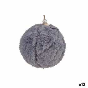 Boule de Noël Velours Gris foncé Ø 8 cm (12 Unités) de Krist+, Noël - Réf : S3630849, Prix : 21,13 €, Remise : %