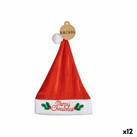 Bonnet de Père Noël Merry Christmas Gui Rouge (12 Unités) de Krist+, Chapeaux de chasse - Réf : S3630859, Prix : 17,29 €, Rem...