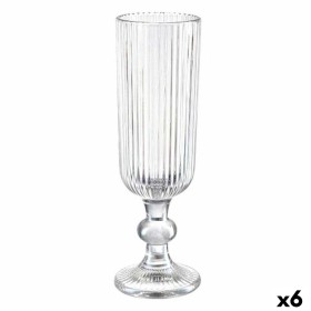 Champagne glass Stripes Transparent Glass 160 ml (6 Units) by Vivalto, Champagne flute - Ref: S3630877, Price: 11,27 €, Disco...