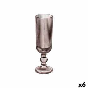 Champagne glass Stripes Grey Glass 160 ml (6 Units) by Vivalto, Champagne flute - Ref: S3630882, Price: 11,27 €, Discount: %