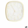 Wanduhr karriert Gold Glas Kunststoff 31 x 31 x 4,5 cm (6 Stück) | Tienda24 - Global Online Shop Tienda24.eu