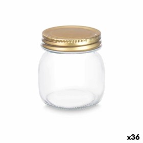 Tarro Transparente Dorado Metal Vidrio 300 ml 7,5 x 9 x 7,5 cm (36 Unidades) de Vivalto, Almacenamiento de alimentos - Ref: S...