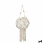 Candleholder Macrame White Cotton 23 x 24 x 23 cm (4 Units) | Tienda24 - Global Online Shop Tienda24.eu