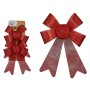 Conjunto de Decorações de Natal Laço Vermelho PVC 15 x 2 x 17 cm (24 Unidades) | Tienda24 - Global Online Shop Tienda24.eu