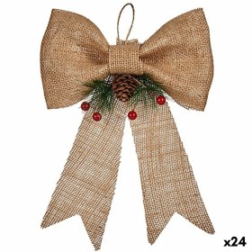 Christmas bauble Lasso Brown Red Green Natural Fibre 19 x 3 x 26 cm (24 Units) by Krist+, Christmas - Ref: S3631031, Price: 3...