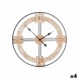 Horloge Murale Noir Métal Bois MDF 60 x 60 x 5 cm (4 Unités) de Gift Decor, Pendules murales - Réf : S3631078, Prix : 79,80 €...