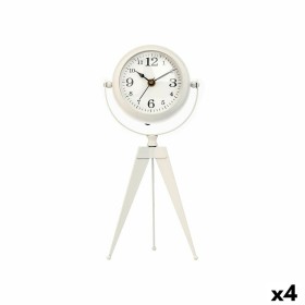 Table clock Tripod White Metal 12 x 30 x 12 cm (4 Units) by Gift Decor, Desk & Shelf Clocks - Ref: S3631181, Price: 62,21 €, ...