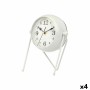 Table clock White Metal 18 x 21 x 12 cm (4 Units) by Gift Decor, Desk & Shelf Clocks - Ref: S3631183, Price: 56,06 €, Discoun...