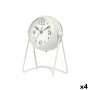 Orologio da Tavolo Bianco Metallo 15,5 x 20 x 11 cm (4 Unità) di Gift Decor, Orologi da scrivania e da scaffale - Rif: S36311...