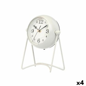 Reloj de Mesa Blanco Metal 15,5 x 20 x 11 cm (4 Unidades) de Gift Decor, Relojes de escritorio - Ref: S3631185, Precio: 56,06...