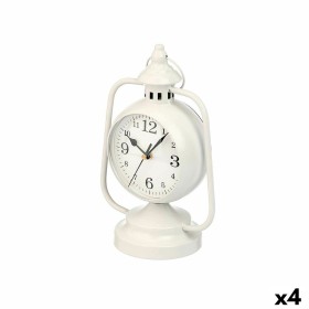 Orologio da Tavolo Lampada Bianco Metallo 17 x 25 x 11,3 cm (4 Unità) di Gift Decor, Orologi da scrivania e da scaffale - Rif...