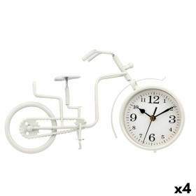 Table clock Bicycle White Metal 33 x 21 x 4 cm (4 Units) by Gift Decor, Desk & Shelf Clocks - Ref: S3631205, Price: 66,42 €, ...