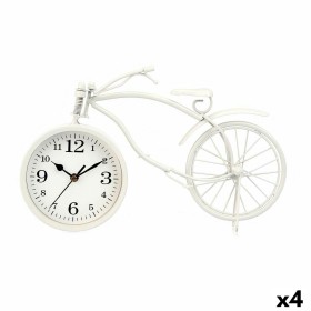 Table clock Bicycle White Metal 36 x 22 x 7 cm (4 Units) by Gift Decor, Desk & Shelf Clocks - Ref: S3631207, Price: 76,97 €, ...