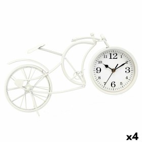 Horloge de table Bicyclette Blanc Métal 40 x 19,5 x 7 cm (4 Unités) de Gift Decor, Pendulettes de bureau - Réf : S3631209, Pr...