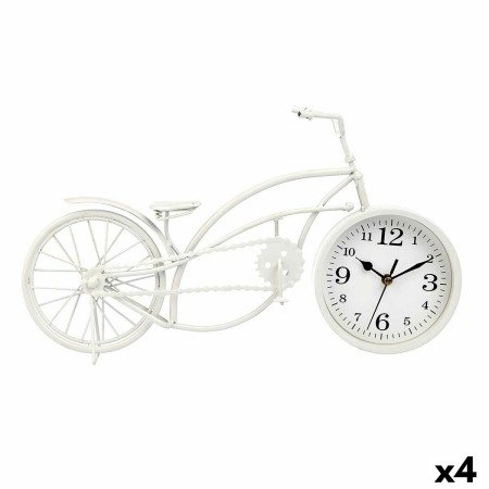 Horloge de table Bicyclette Blanc Métal 42 x 24 x 10 cm (4 Unités) de Gift Decor, Pendulettes de bureau - Réf : S3631213, Pri...