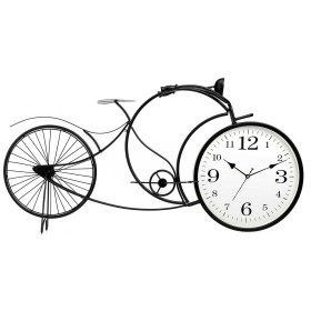 Horloge de table Bicyclette Noir Métal 95 x 50 x 12 cm de Gift Decor, Pendulettes de bureau - Réf : S3631222, Prix : 58,48 €,...