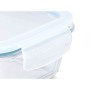 Fiambrera Transparente Silicona Vidrio de Borosilicato 1,5 L 24,5 x 7,6 x 19 cm (12 Unidades) de Vivalto, Almacenamiento de a...