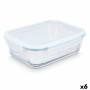 Lunchbox Durchsichtig Silikon Borosilikatglas 2,8 L 29,5 x 9 x 22,8 cm (6 Stück) | Tienda24 - Global Online Shop Tienda24.eu