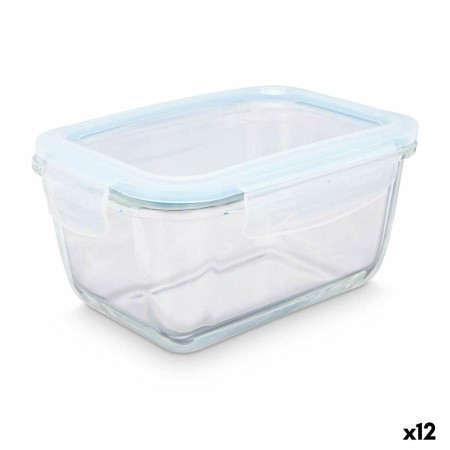 Lancheira Transparente Silicone Vidro de Borosilicato 950 ml 18 x 8,8 x 13,5 cm (12 Unidades) de Vivalto, Armazenamento de al...