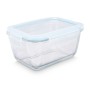 Porta pranzo Trasparente Silicone Vetro Borosilicato 950 ml 18 x 8,8 x 13,5 cm (12 Unità) di Vivalto, Conservazione di alimen...