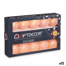 Grinalda de Luzes LED Bol Cor de Rosa 2,3 m (12 Unidades) de Gift Decor, Grinaldas luminosas - Ref: S3631295, Preço: 68,38 €,...