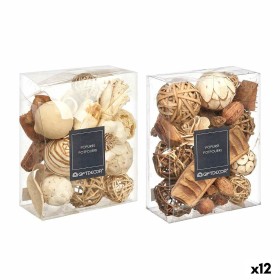 Pot-pourri décoratif Blanc Marron 16 x 21 x 7 cm (12 Unités) de Gift Decor, Objets de décoration - Réf : S3631314, Prix : 51,...