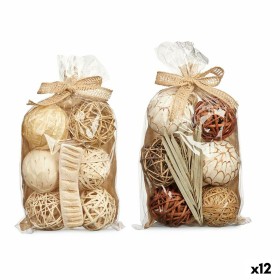 Conjunto de bolas decorativas Branco Castanho (12 Unidades) de Gift Decor, Adornos - Ref: S3631318, Preço: 55,91 €, Desconto: %