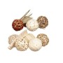 Conjunto de bolas decorativas Branco Castanho (12 Unidades) de Gift Decor, Adornos - Ref: S3631318, Preço: 55,91 €, Desconto: %