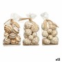 Set of Decorative Balls White Brown (12 Units) | Tienda24 - Global Online Shop Tienda24.eu