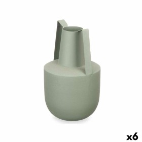 Vase With handles Green Steel 14 x 24 x 14 cm (6 Units) by Gift Decor, Vases - Ref: S3631340, Price: 32,67 €, Discount: %