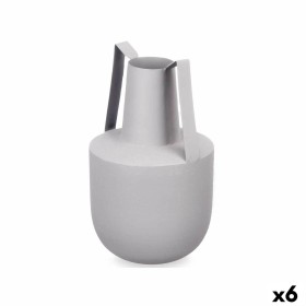 Vaso Com pegas Cinzento Aço 14 x 24 x 14 cm (6 Unidades) de Gift Decor, Jarrões - Ref: S3631342, Preço: 32,67 €, Desconto: %