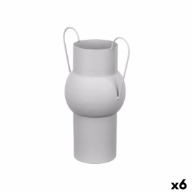 Buy Vase Grey Steel 22 x 32 x 14 cm (6 Units)