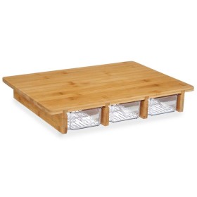 Tábua de corte Castanho Transparente Bambu 40 x 6 x 28 cm de Kinvara, Tábuas de corte - Ref: S3631411, Preço: 15,48 €, Descon...