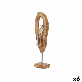 Decorative Figure Alexandra House Living Brown Brass Acacia Scales 12 x 25 x 12 cm | Tienda24 - Global Online Shop Tienda24.eu