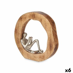 Figura Decorativa Lectura Plateado Metal 26 x 25 x 7 cm (6 Unidades) de Gift Decor, Coleccionables - Ref: S3631429, Precio: 7...