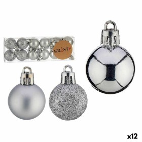 Set de Bolas de Navidad Plateado PVC Ø 3 cm (12 Unidades) de Krist+, Navidad - Ref: S3631461, Precio: 15,84 €, Descuento: %