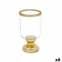 Bougeoir Verre Doré Acier 12 x 24,5 x 12 cm (6 Unités) | Tienda24 - Global Online Shop Tienda24.eu