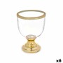 Kerzenschale Glas Gold Stahl 17,3 x 23,5 x 17,3 cm (6 Stück) | Tienda24 - Global Online Shop Tienda24.eu