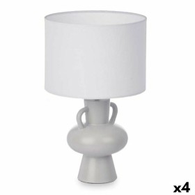 Lampada da tavolo Vaso 40 W Grigio Ceramica 24 x 39,7 x 24 cm (4 Unità) di Gift Decor, Lampade da tavolo e abat-jour - Rif: S...